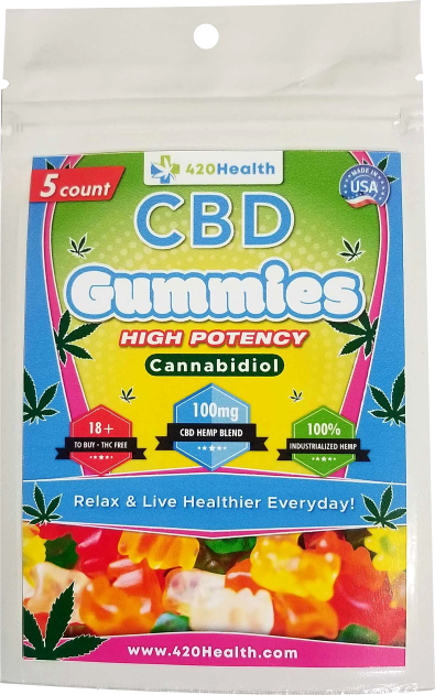 420 Health CBD Gummies 5ct 100mg