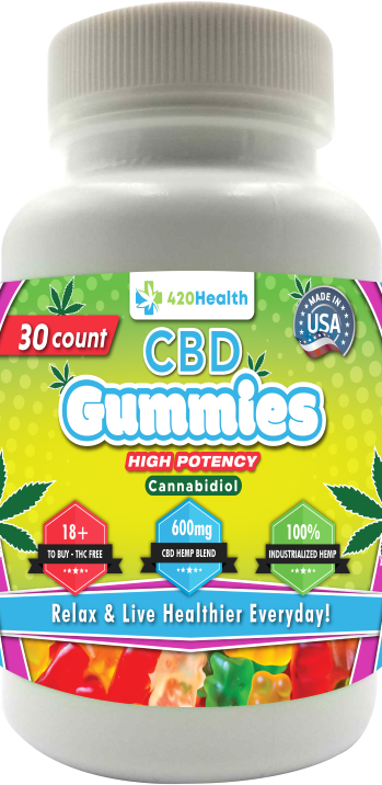 420 Health CBD Gummies 30ct Bottle 600mg